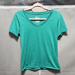Nike Women's Teal V-Neck Tee